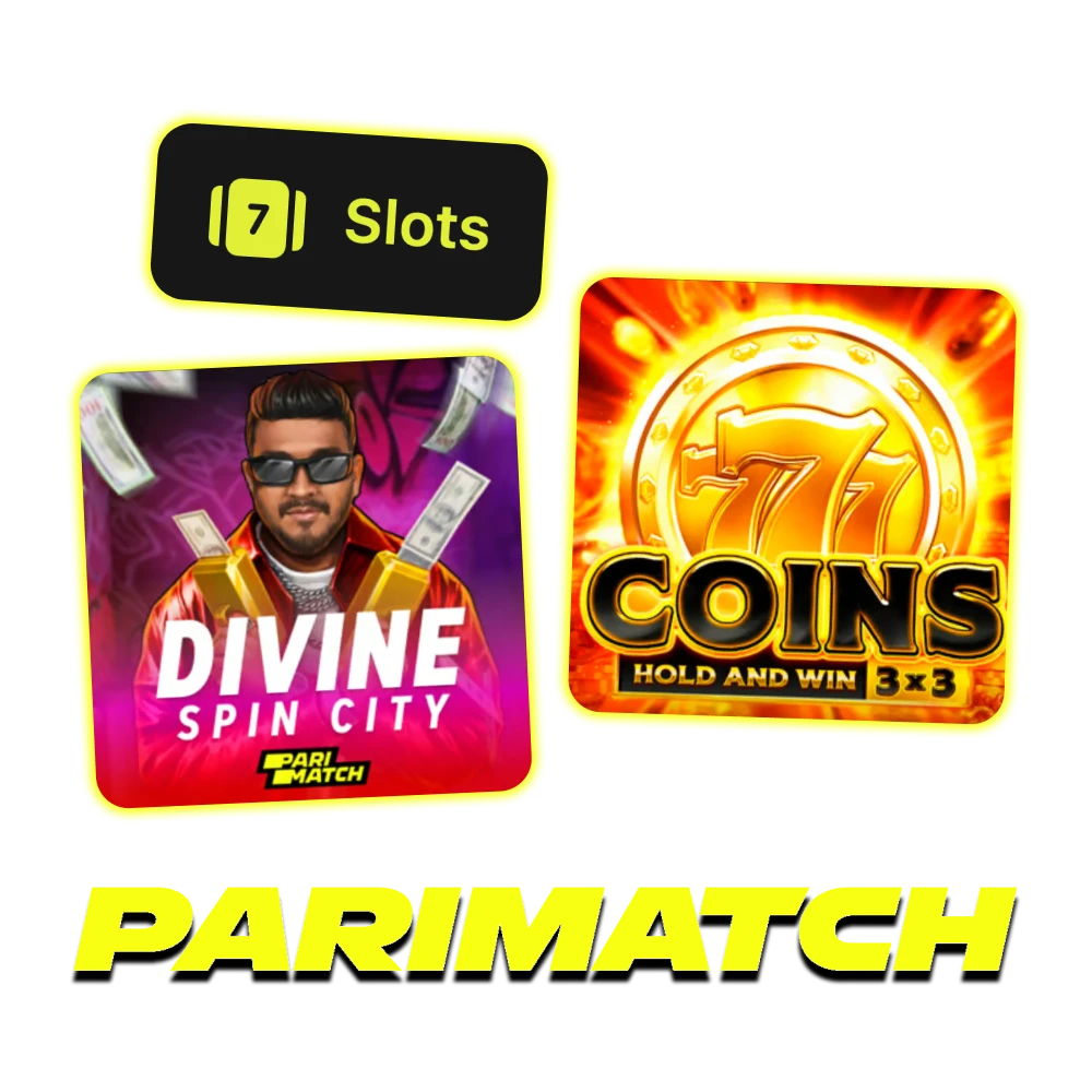 Play slot games at Parimatch official casino website.