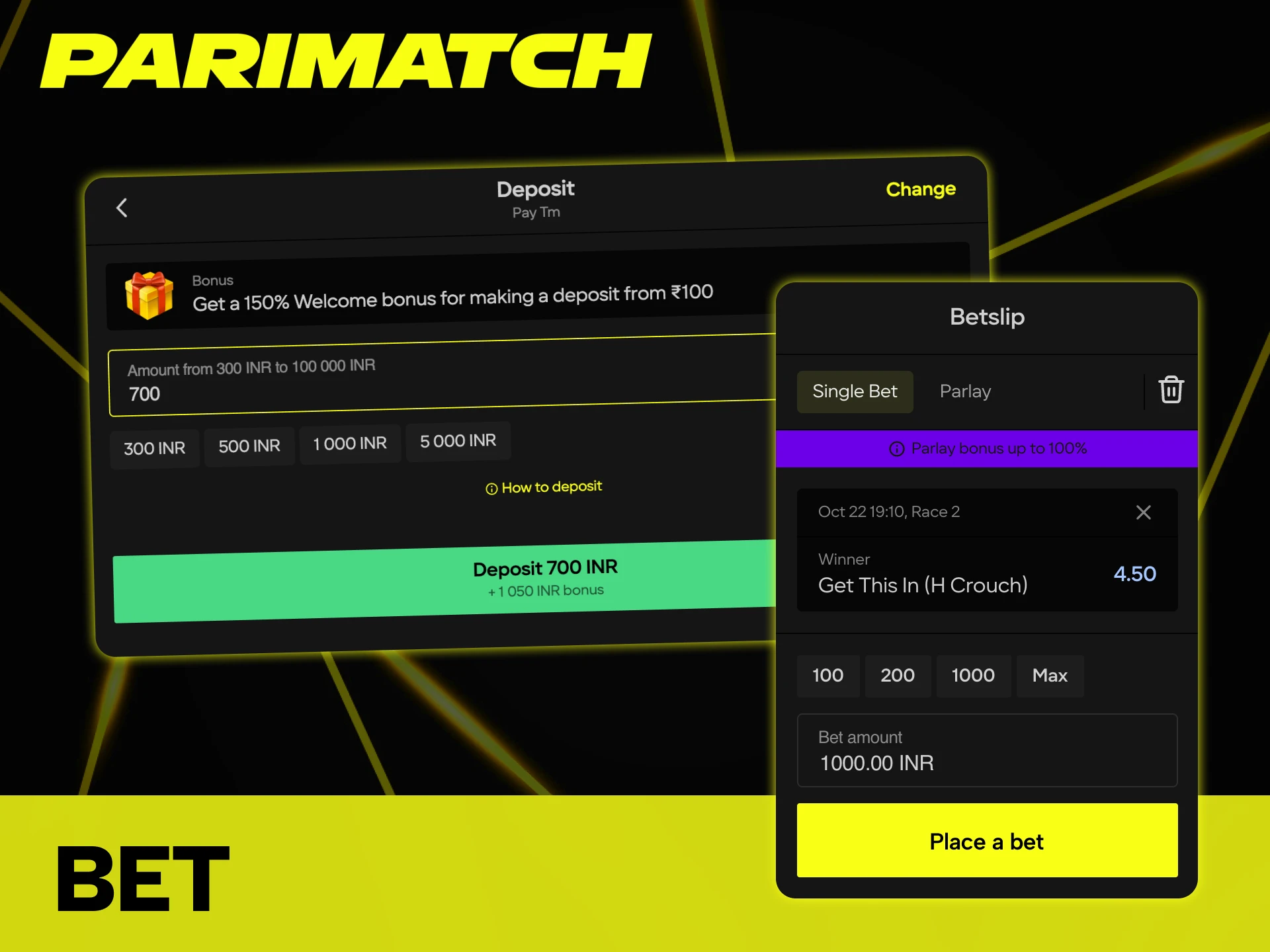 Betting on horse racing on the Parimatch platform is easy.