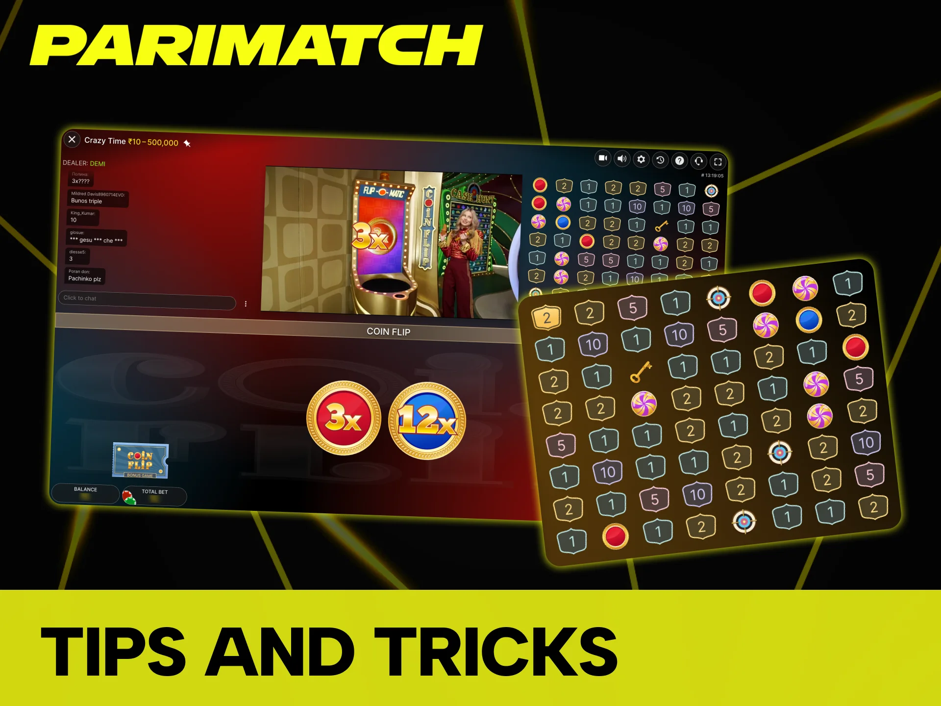Use various tactics to increase your winnings at Parimatch Crazy Time.