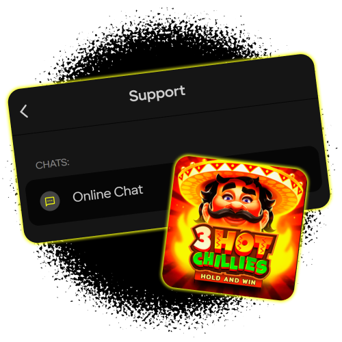 Contact the 24/7 live support for any help with 3 Hot Chillies at Parimatch.