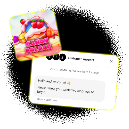 Use the live chat feature to get instant support while playing Candy Palace at Parimatch.