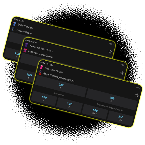 Use Parimatch and access all IPL matches with convenient and comprehensive betting options.